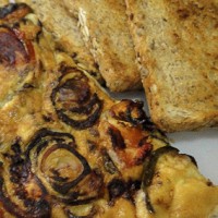 omlete and whole grain toast