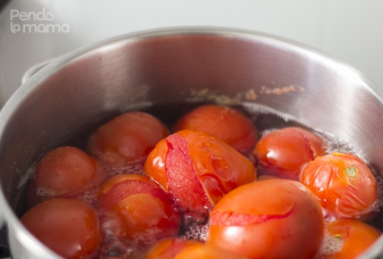 making tomato paste