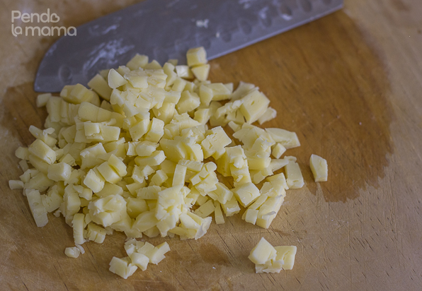 chop some cheese, or grate if you prefer