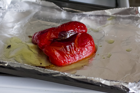 the roasted pepper, ready to go