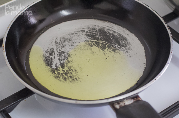 start heating up a pan with some oil or butter. 